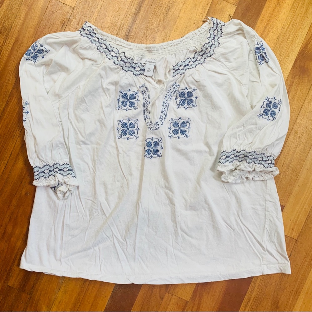 5 for $25 Dress Barm embroidered tunic